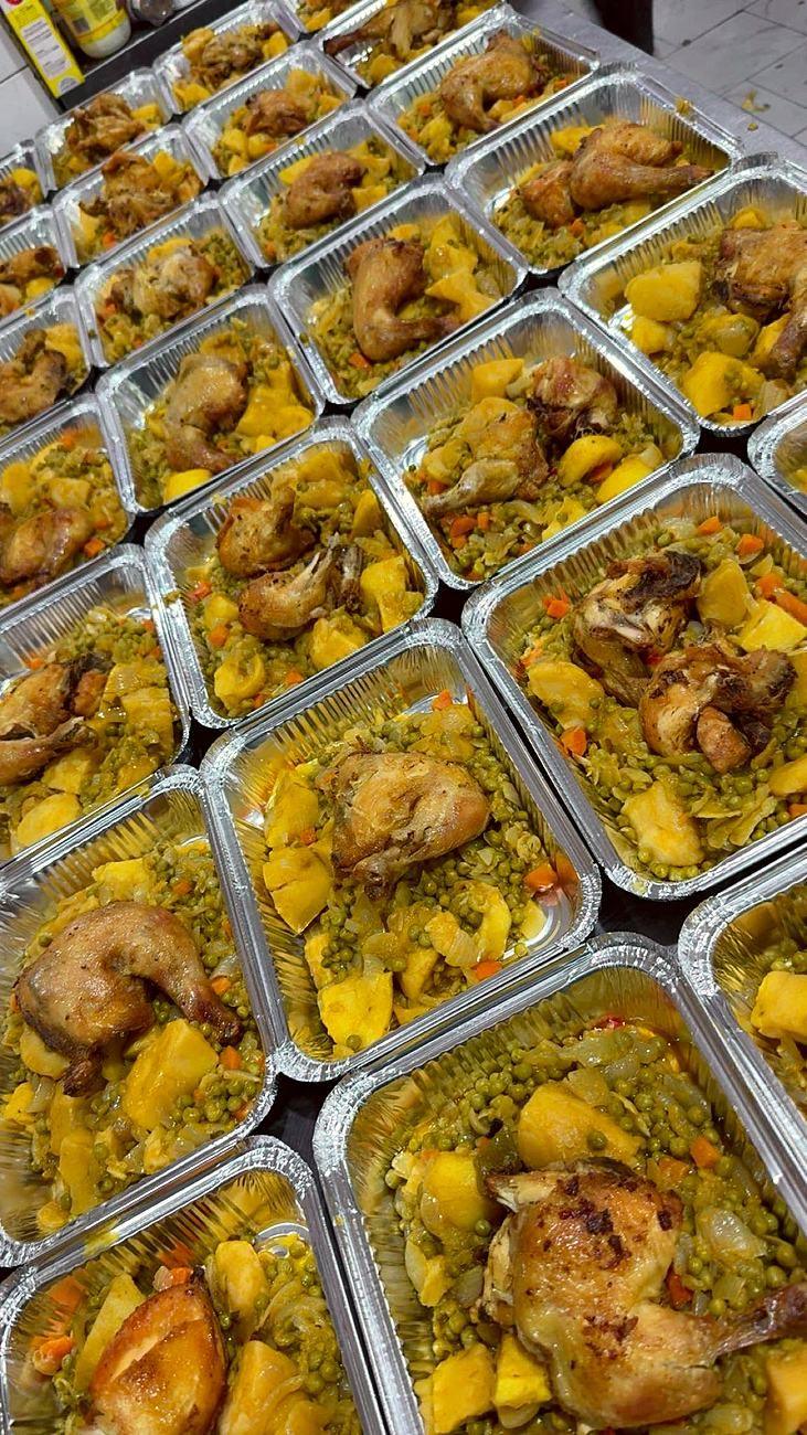 Poulet aux petits pois et pommes de terre